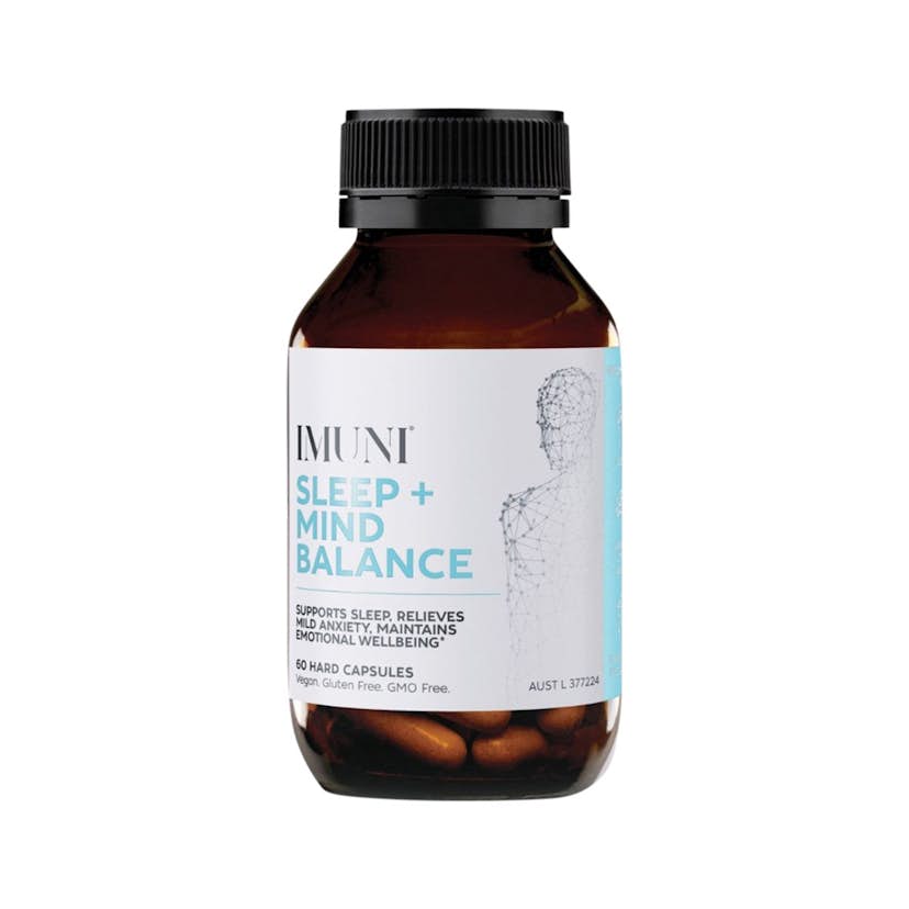 image of IMUNI Sleep + Mind Balance 60c on white background 