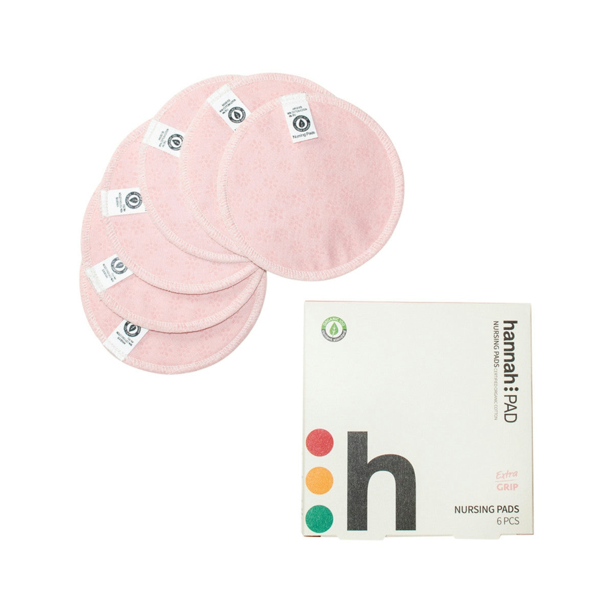 image of Hannah Nursing Pads Organic Cotton x 6 Pack on white background 