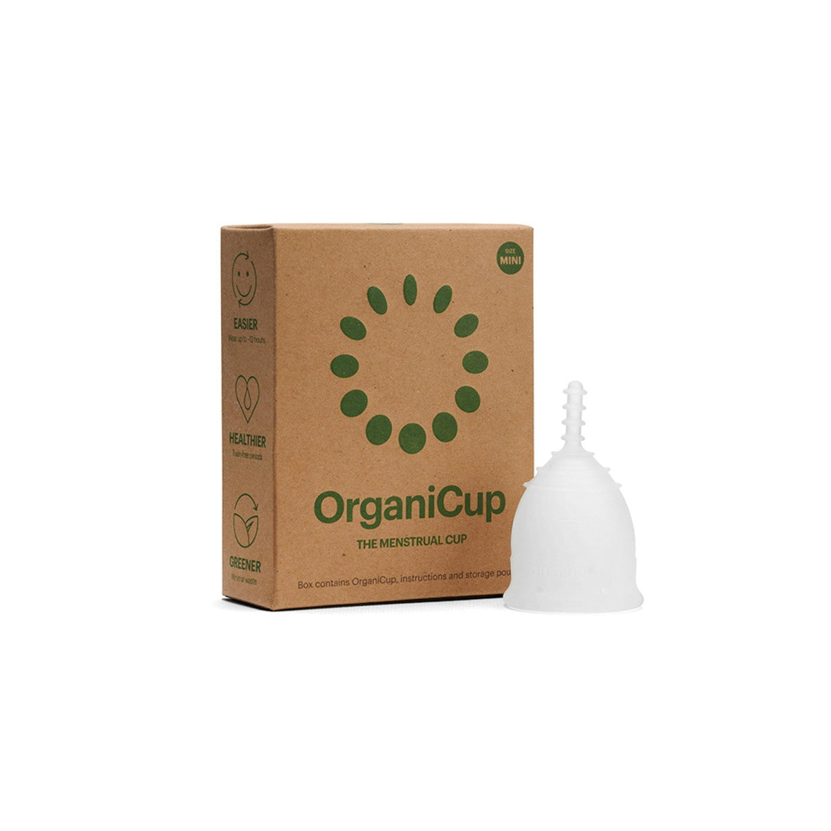 image of OrganiCup Menstrual Cup Size Mini on white background 