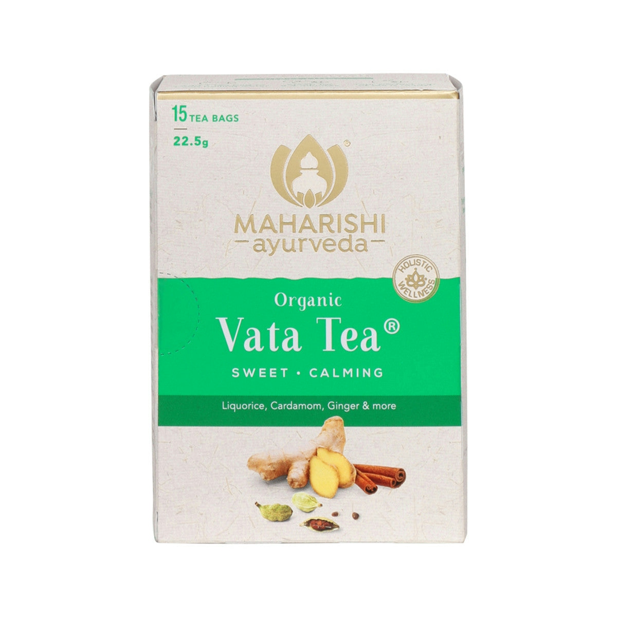 image of Maharishi Ayurveda Organic Vata Tea x 15 Tea Bags (22.5g) on white background 