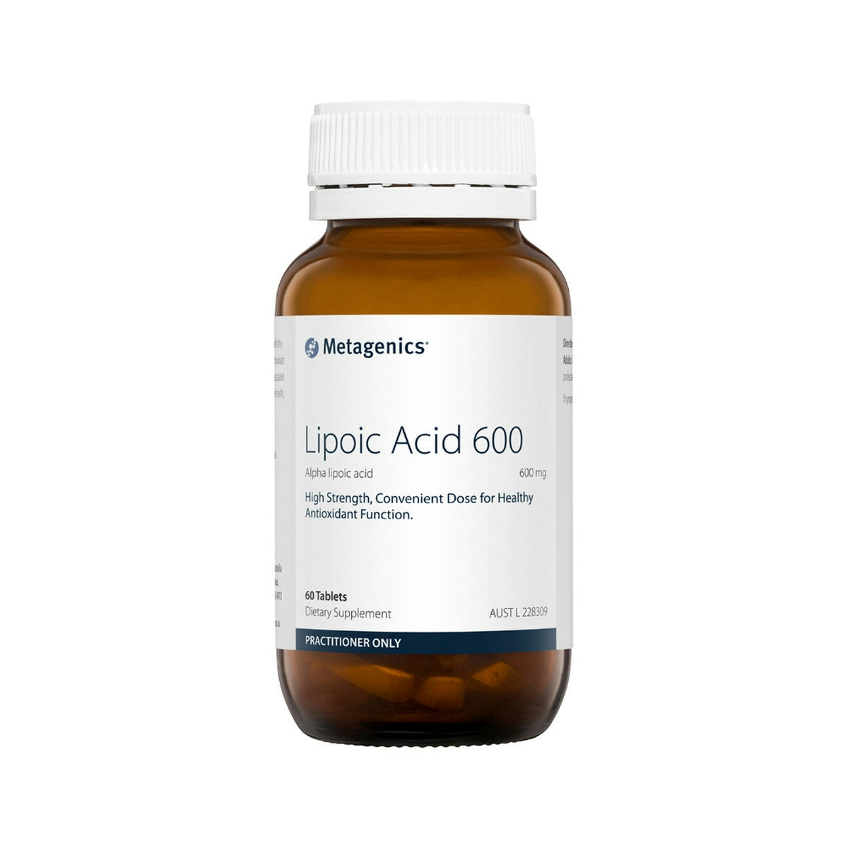 image of Metagenics Lipoic Acid 600 60t on white background