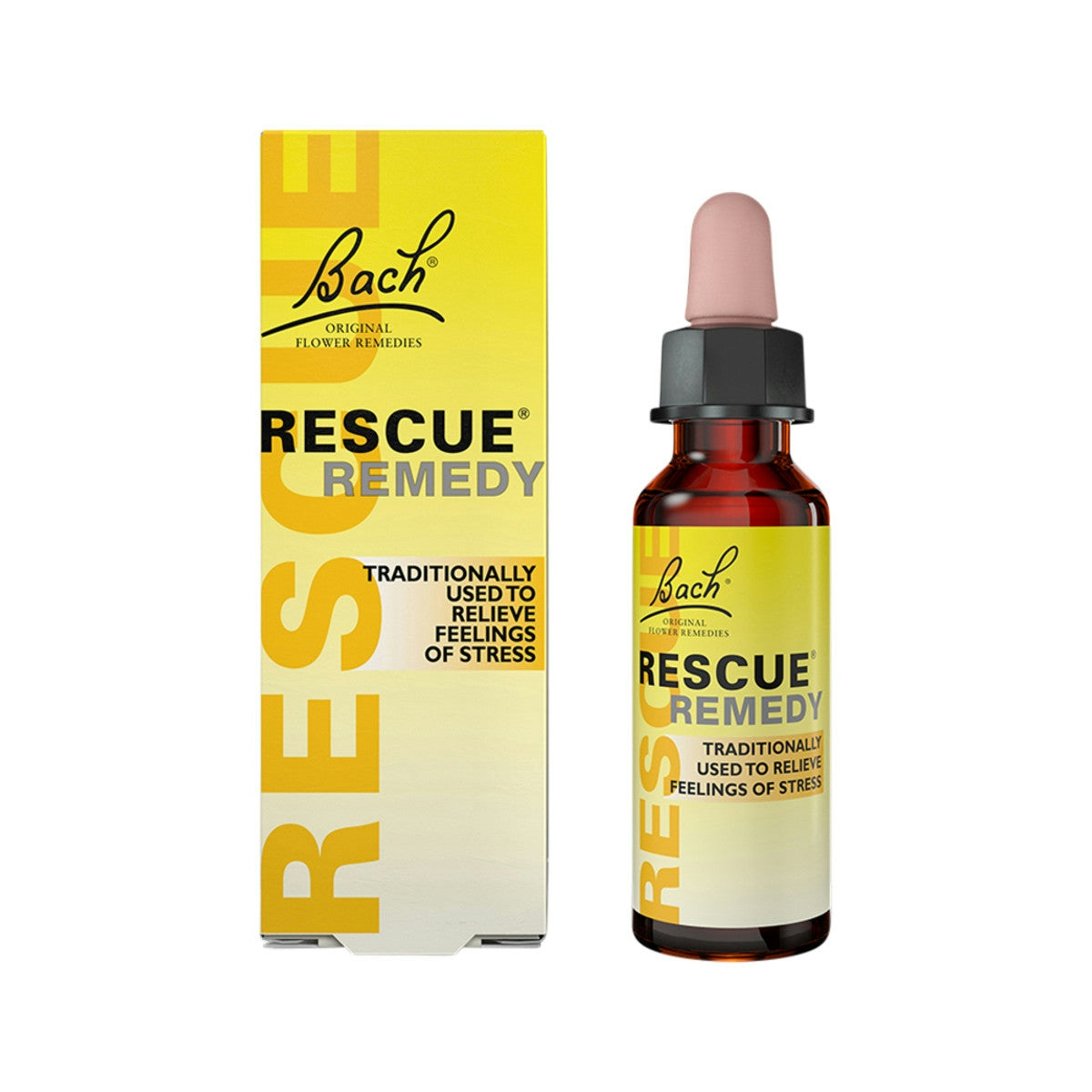 image of Bach Flower Remedies Rescue Remedy Drops 10ml on white background 