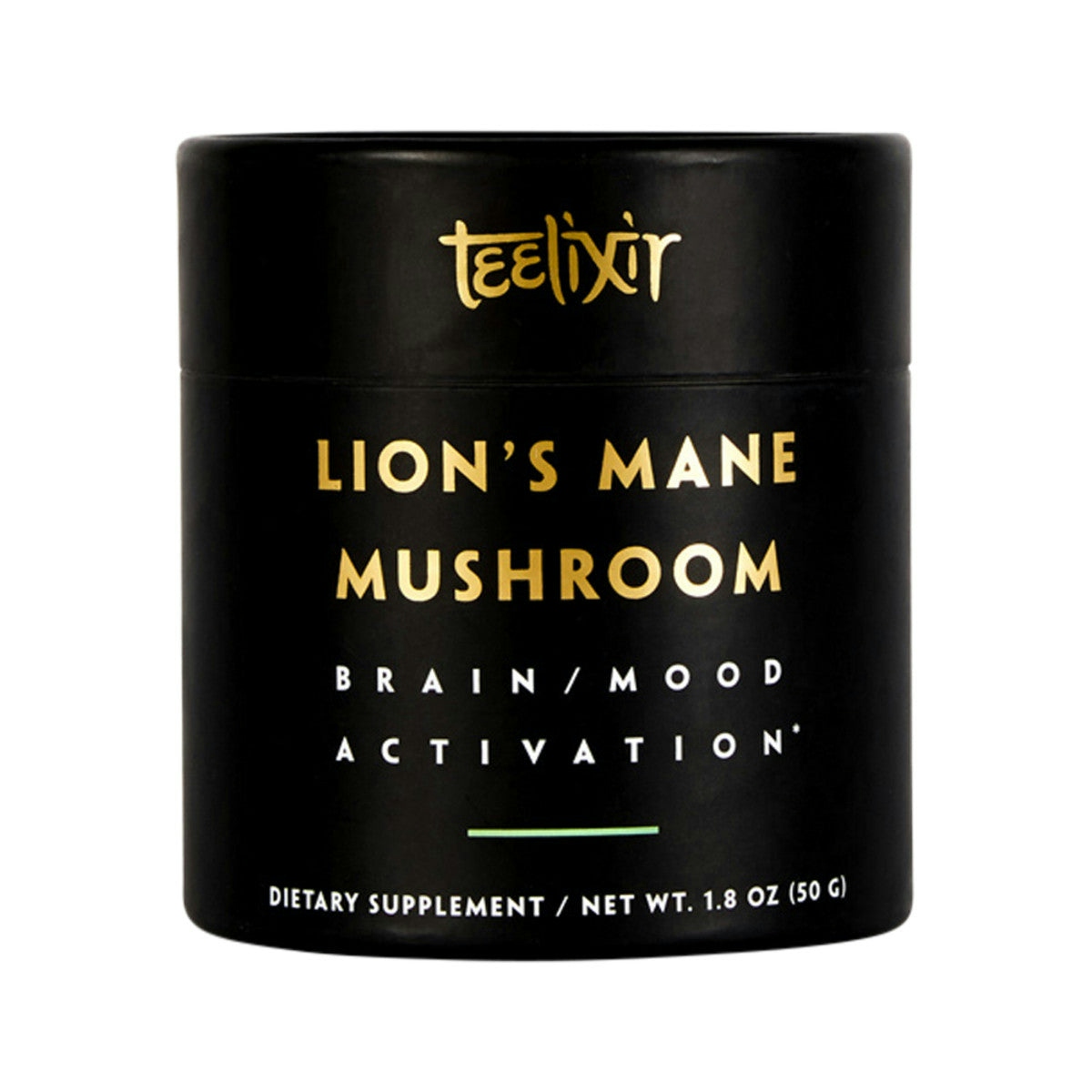 image of Teelixir Organic Lion's Mane Mushroom (Brain/Mood Activation) 50g on white background