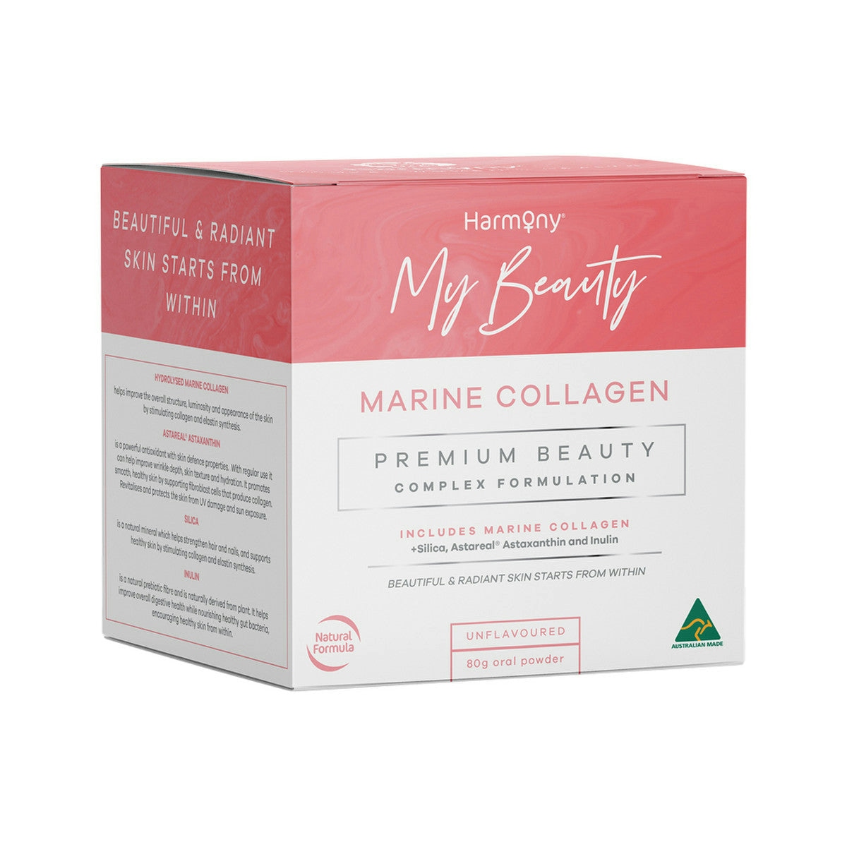 image of Martin & Pleasance Harmony My Beauty Marine Collagen + AstaReal + Silica 80g with white background