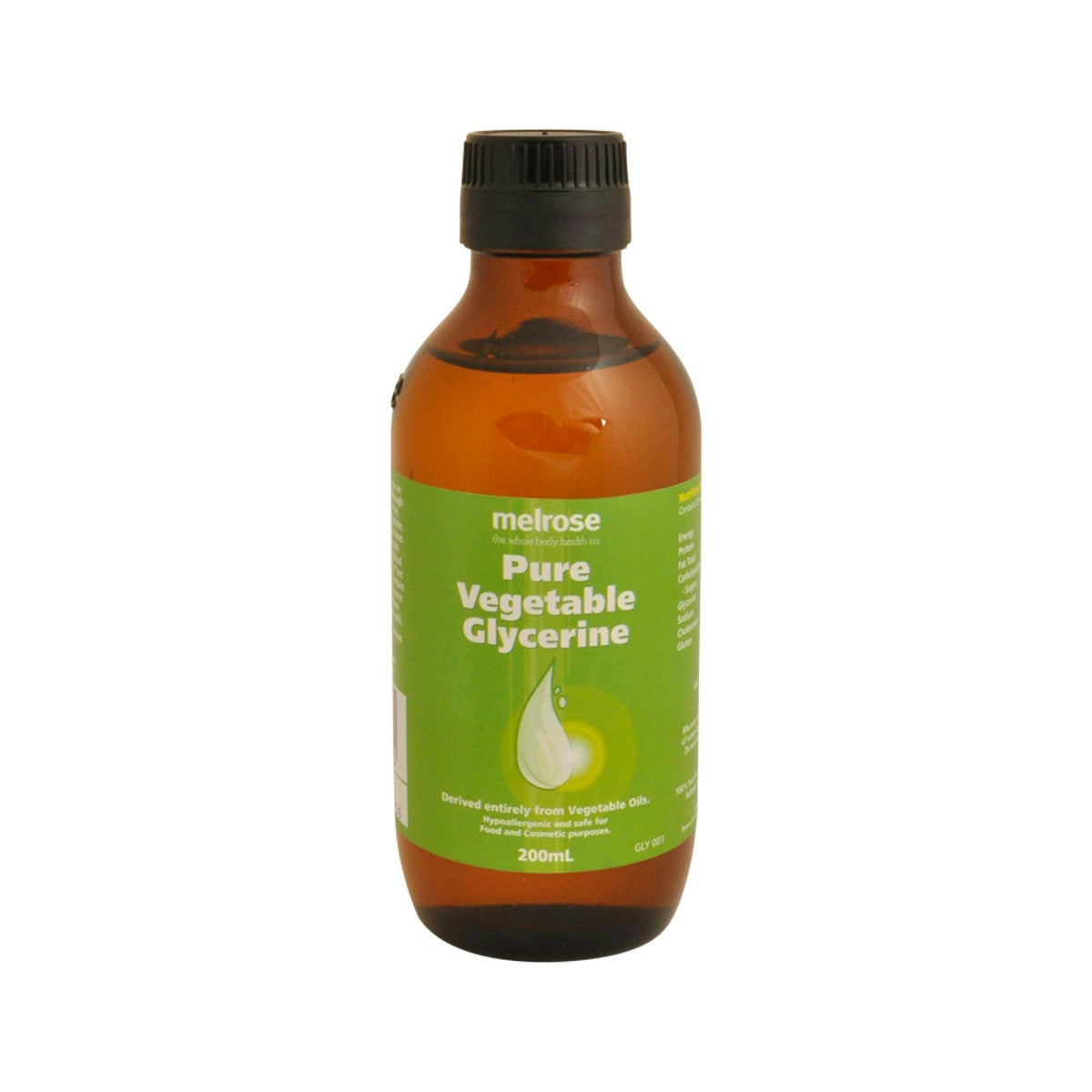 image of Melrose Pure Vegetable Glycerine 200ml with white background