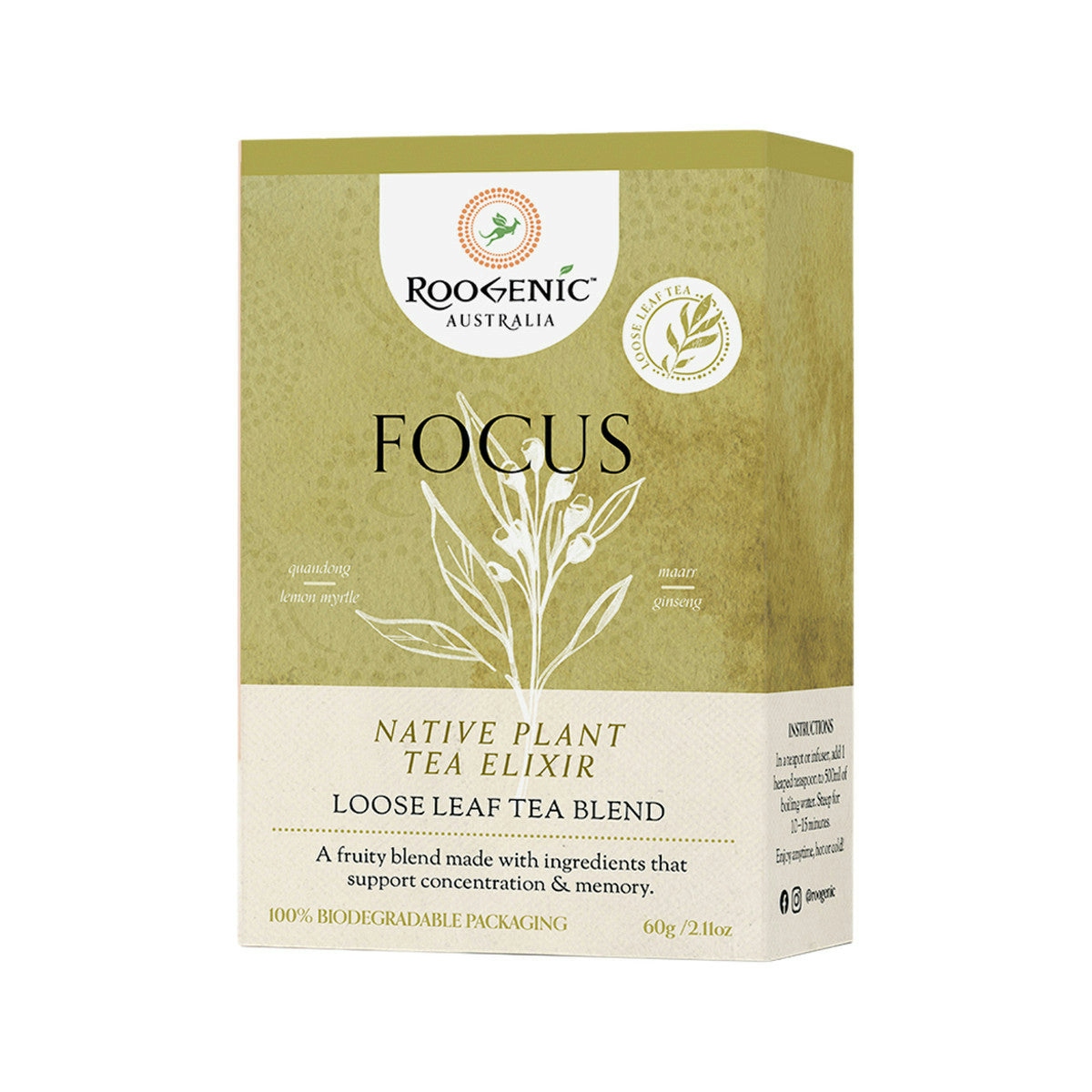 Roogenic Australia Focus Native Plant Tea Elixir Loose Leaf 60g