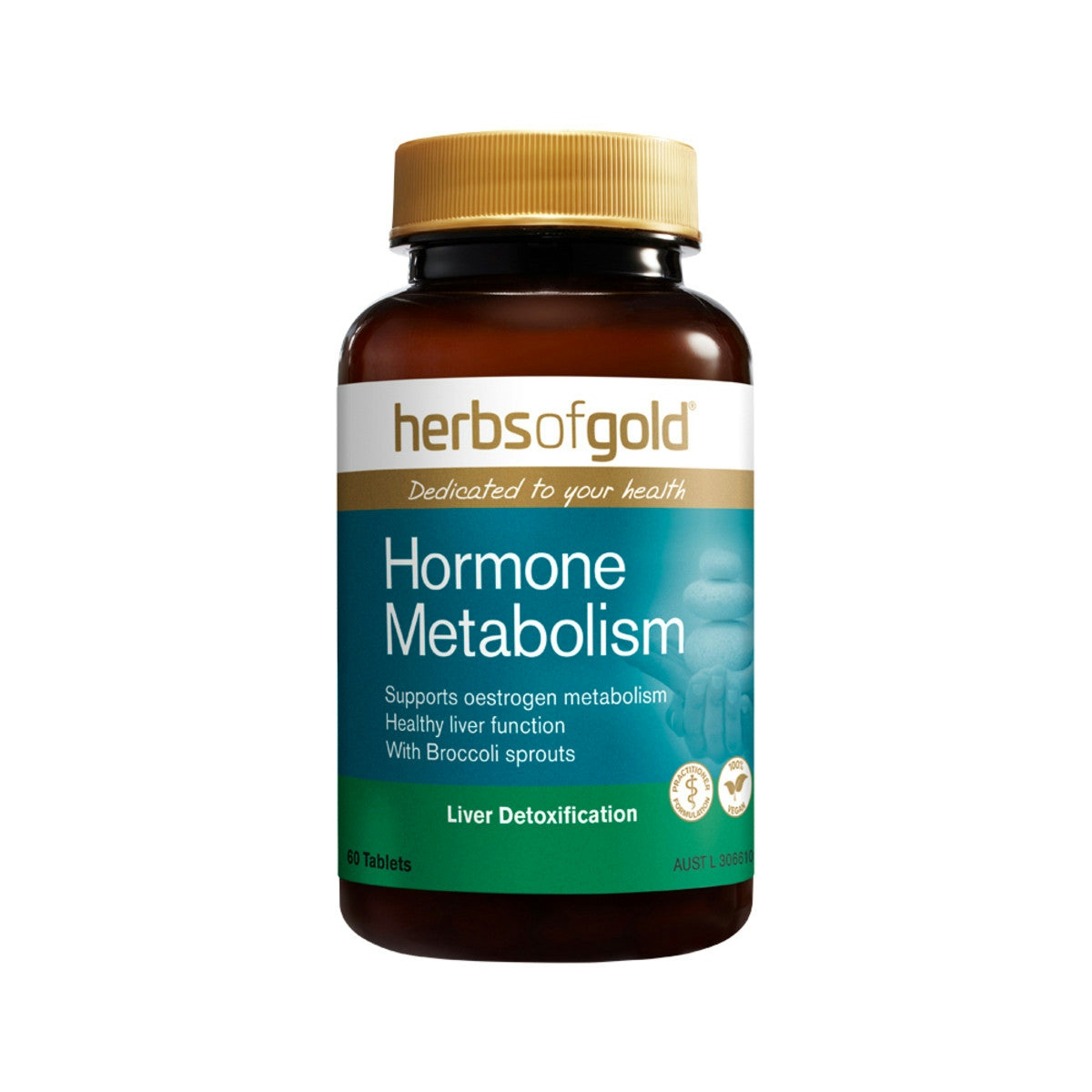 image of Herbs of Gold Hormone Metabolism 60 tablets on white background 