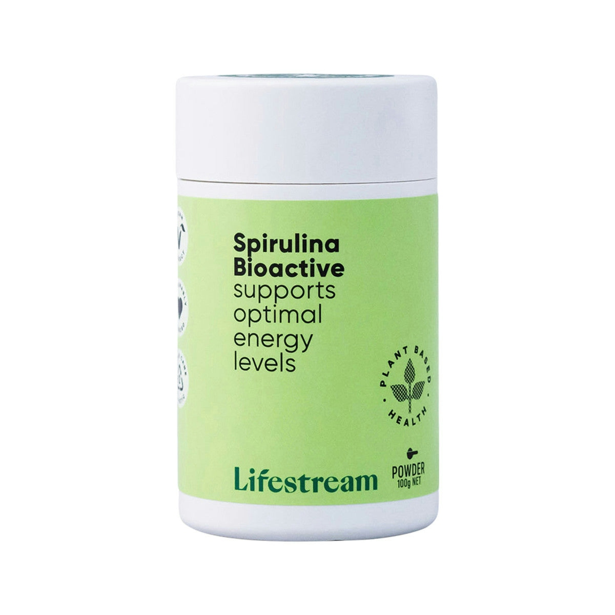 image of Lifestream Spirulina Bioactive Powder 100g on white background