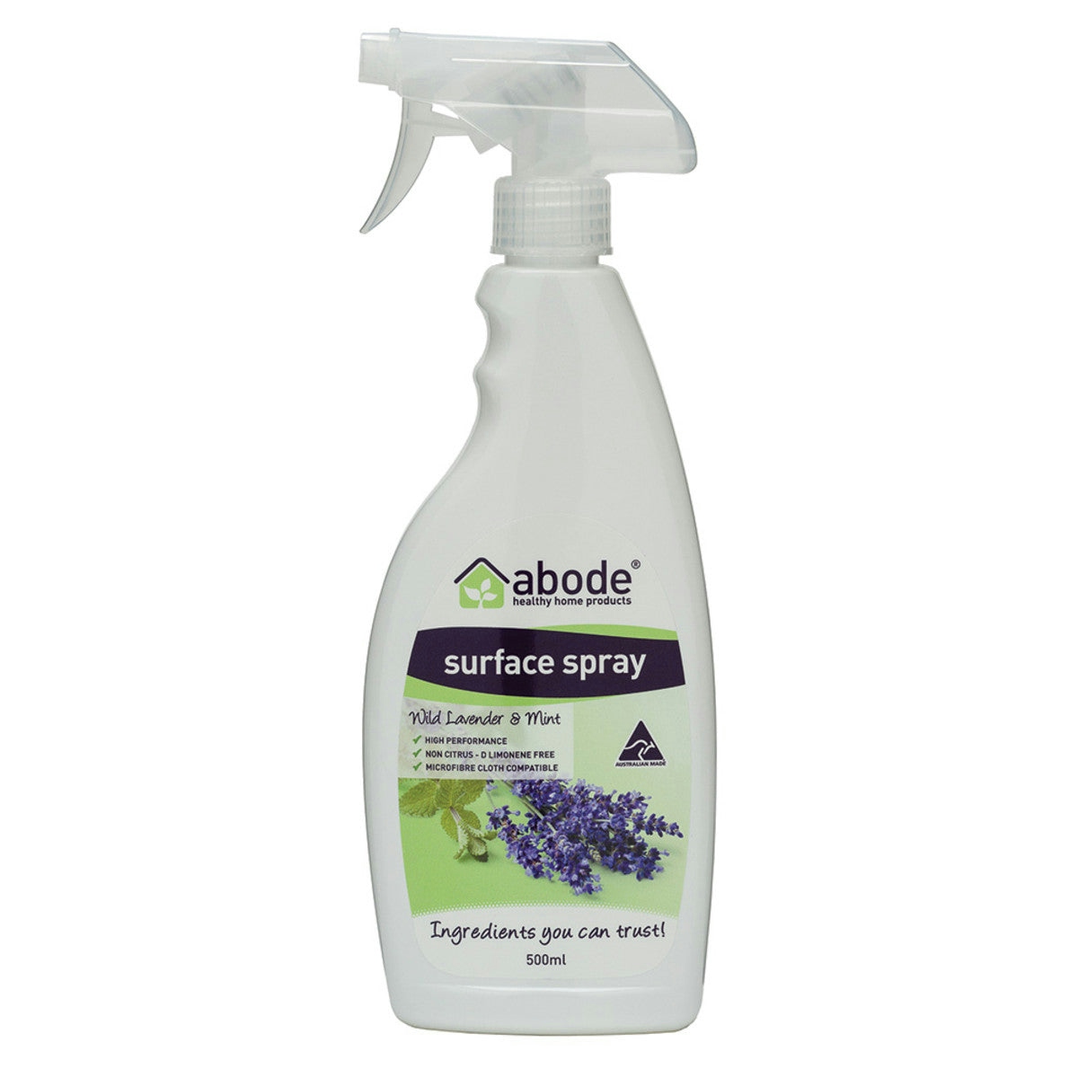 image of Abode Surface Spray Wild Lavender & Mint Spray 500ml on white background