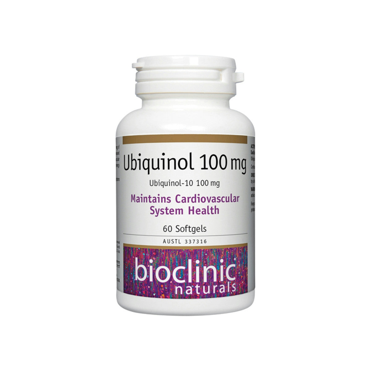 image of Bioclinic Naturals Ubiquinol 100mg 60c on white background 