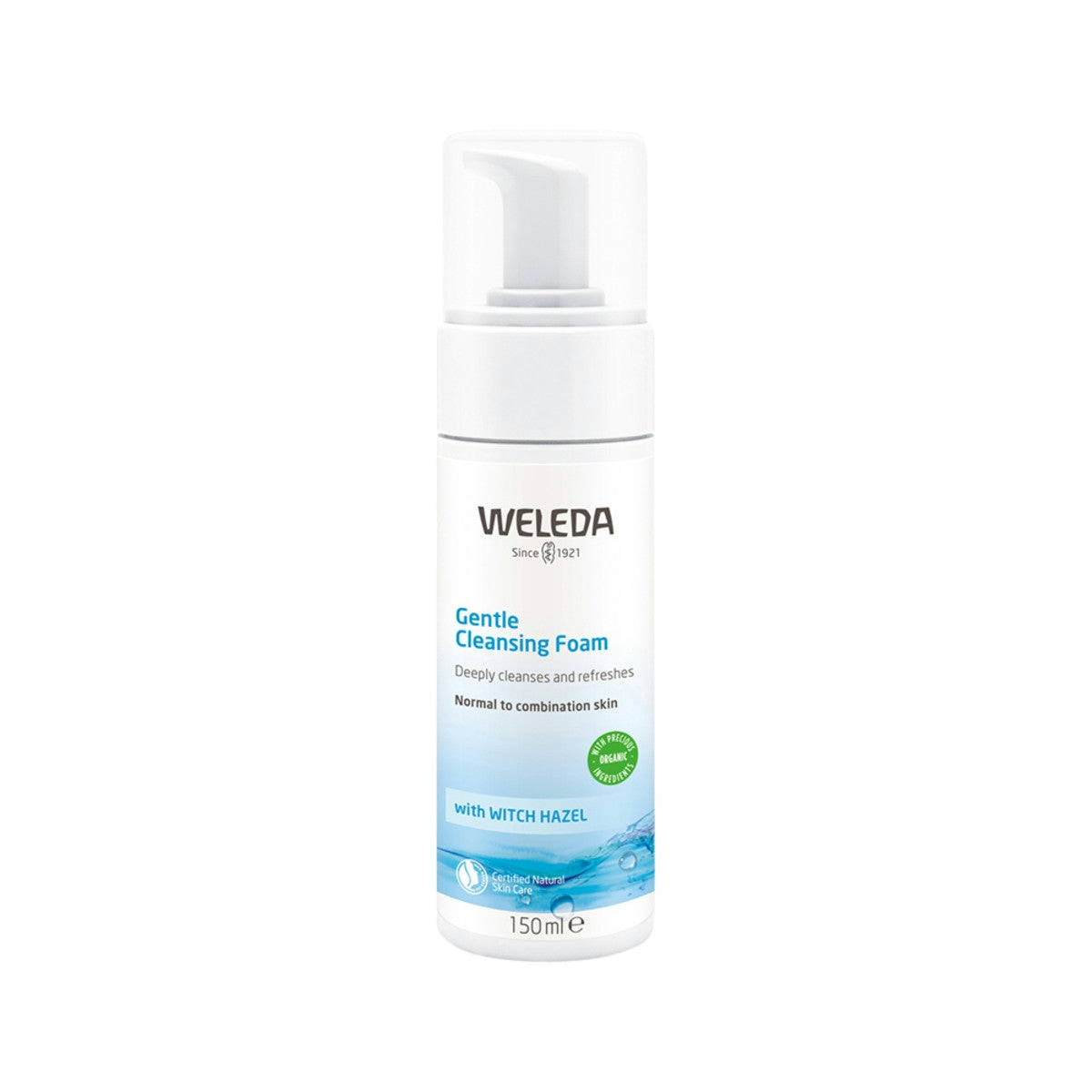 image of Weleda Gentle Cleansing Foam (Normal & Combination Skin) with Organic Witch Hazel 150ml on white background