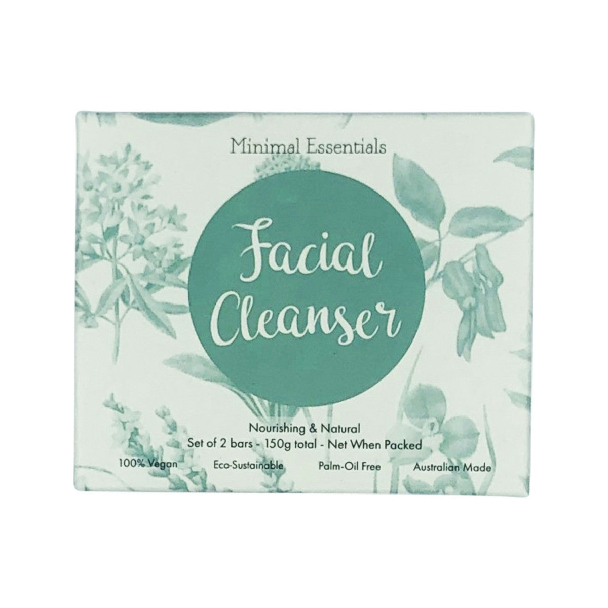 image of Minimal Essentials Facial Cleansing Bar Nourishing & Natural (2 Pack) with white background 
